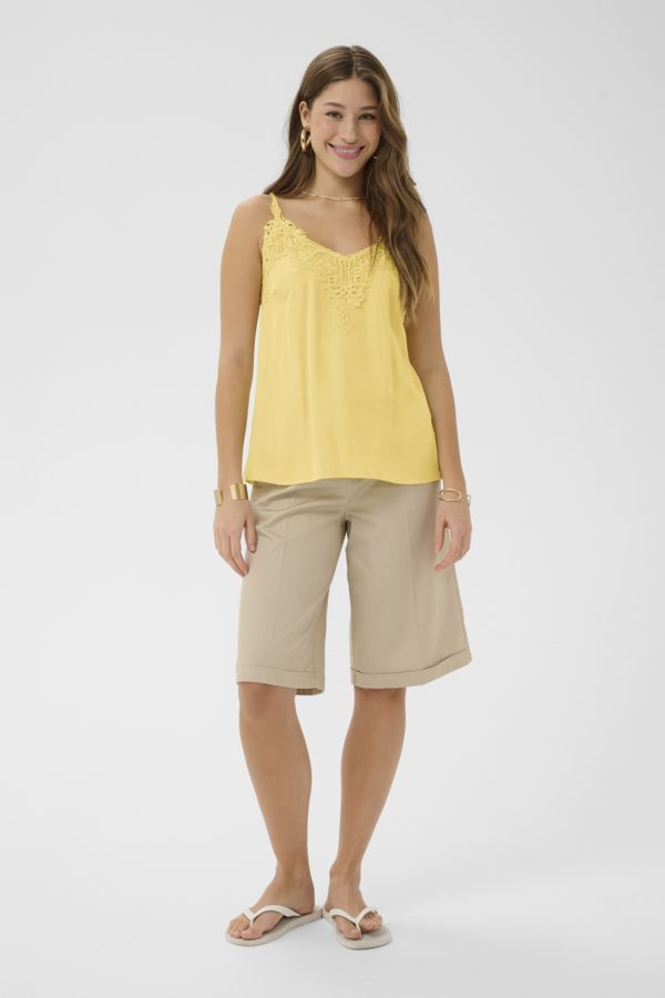 Cream Anna Top - Lemon Meringue