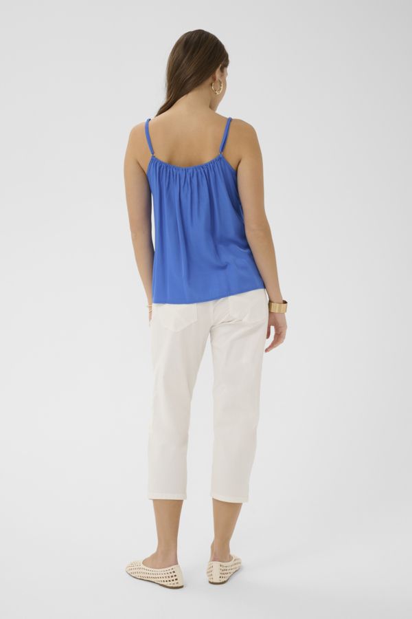 Cream Anna Top -  Palace Blue