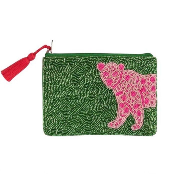 Elie Beaumont SERENDIPITY BEADED POUCH - PINK PANTHER ( Regular) Elie Beaumont SERENDIPITY BEADED POUCH - PINK PANTHER ( Regular)