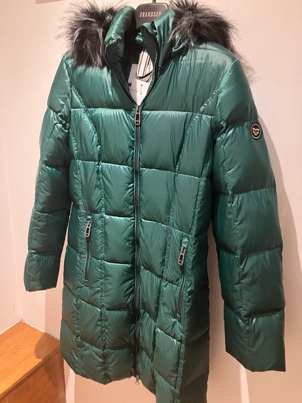 Frandsen - Padded Coat In Forest Green With Hood