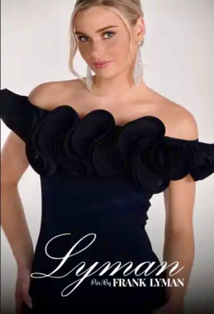 Frank Lyman Midnight ( Navy) Stretch Jersey Knit Occasion Dress - 268015