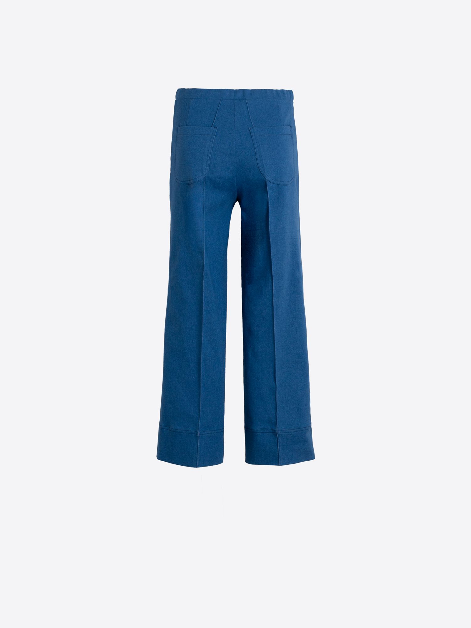 Vilagallo Wide Leg Denim Blue Trousers 33639