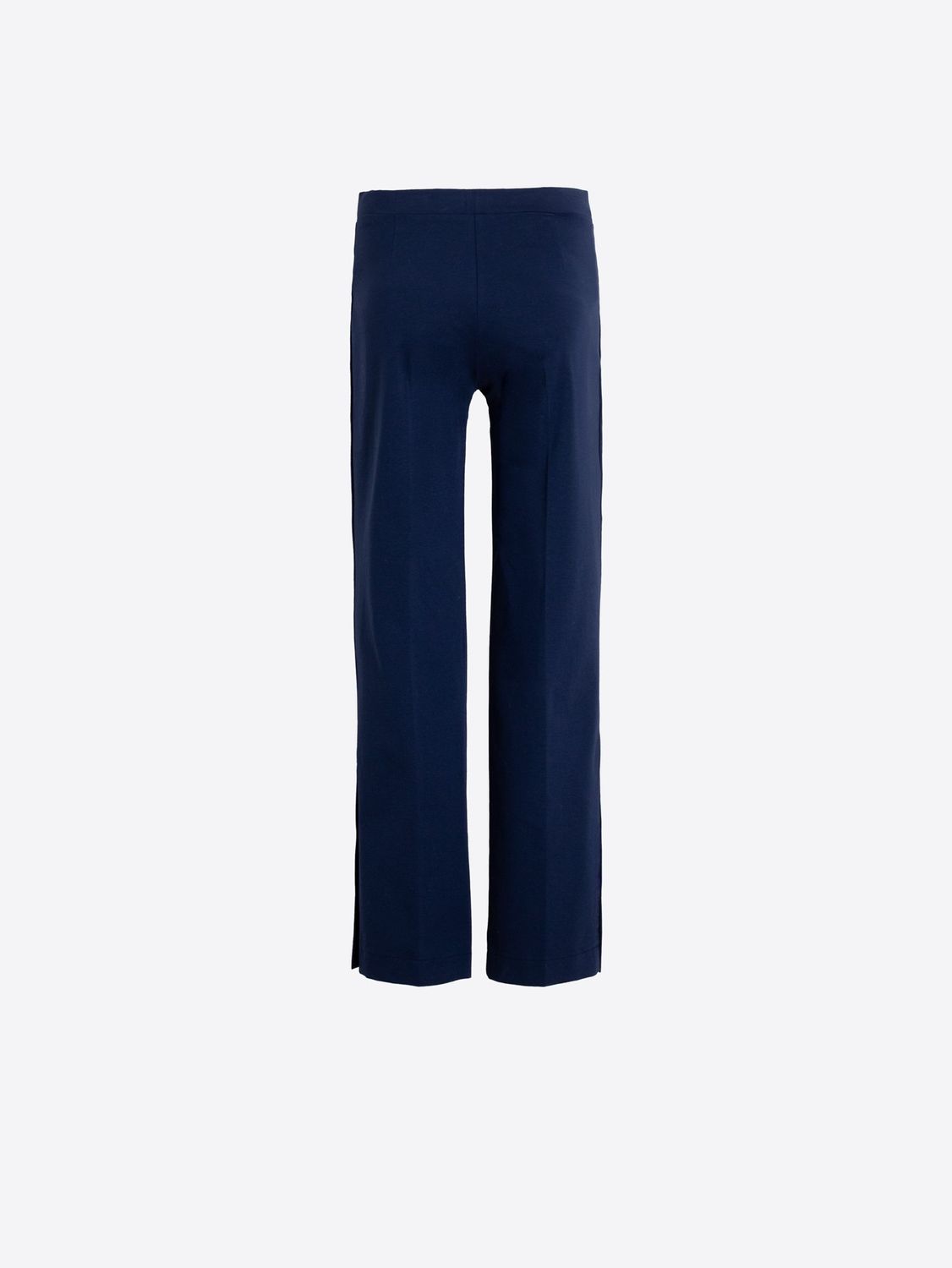 Vilagallo Navy Stretch Knit Trousers With Buttons 33433