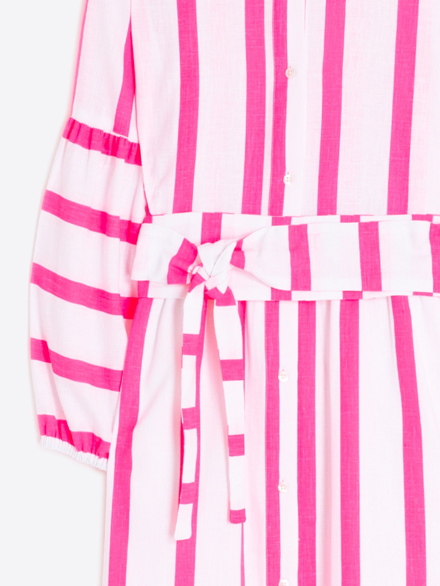 VILAGALLO PINK NEON STRIPED DRESS 33576