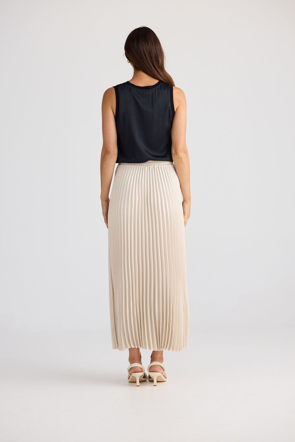 Brave & True - Alias Pleated Skirt Oyster