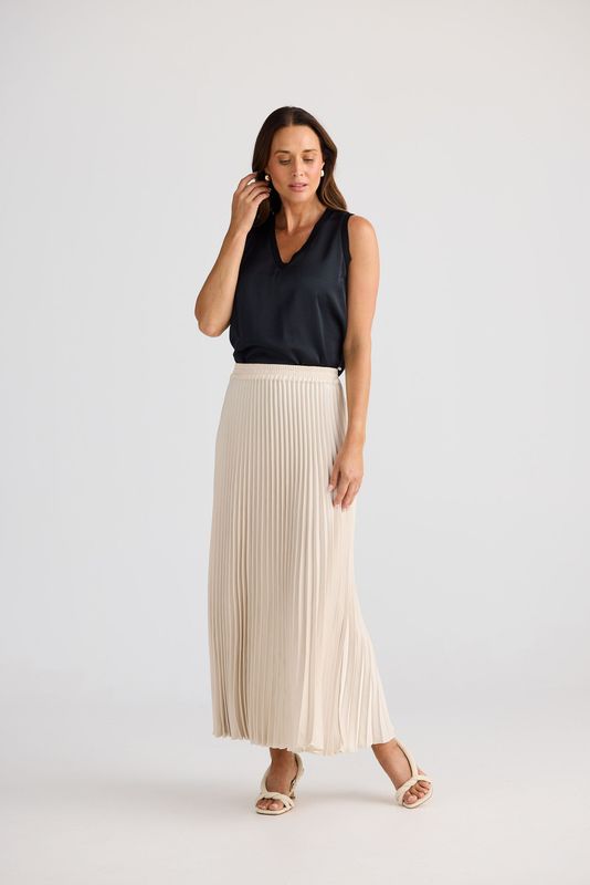 Brave & True - Alias Pleated Skirt Oyster Brave & True - Alias Pleated Skirt Oyster