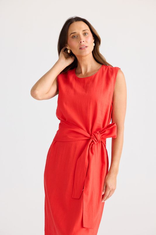 Brave & True - Turning Point Dress Poppy Red Brave & True - Turning Point Dress Poppy Red