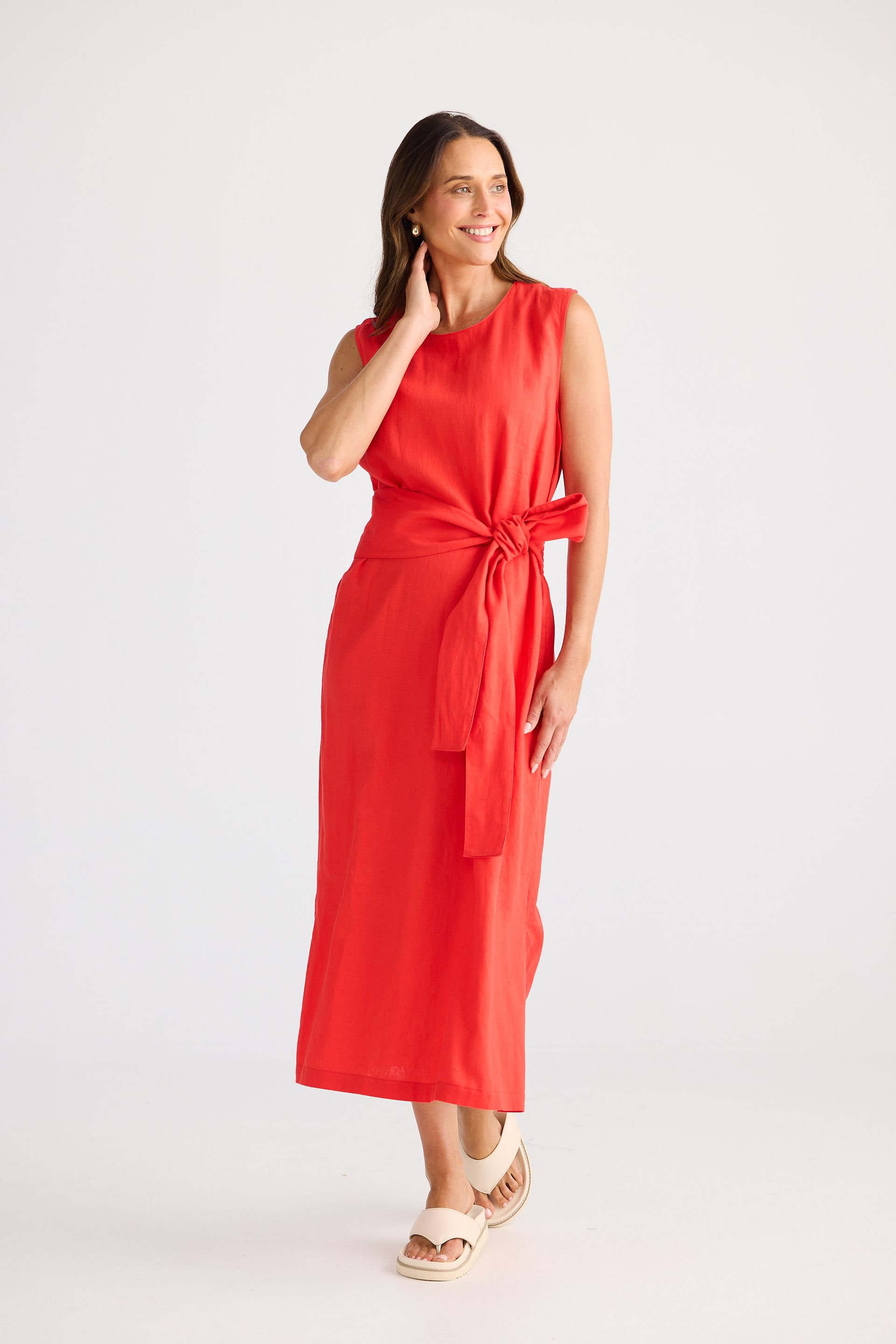 Brave & True - Turning Point Dress Poppy Red
