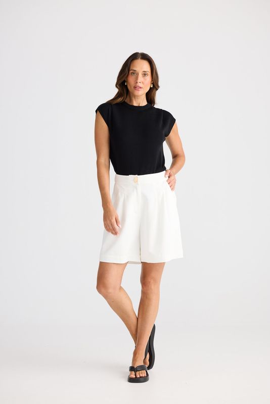 Brave & True - Origami Shorts In Black And In White Brave & True - Origami Shorts In Black And In White