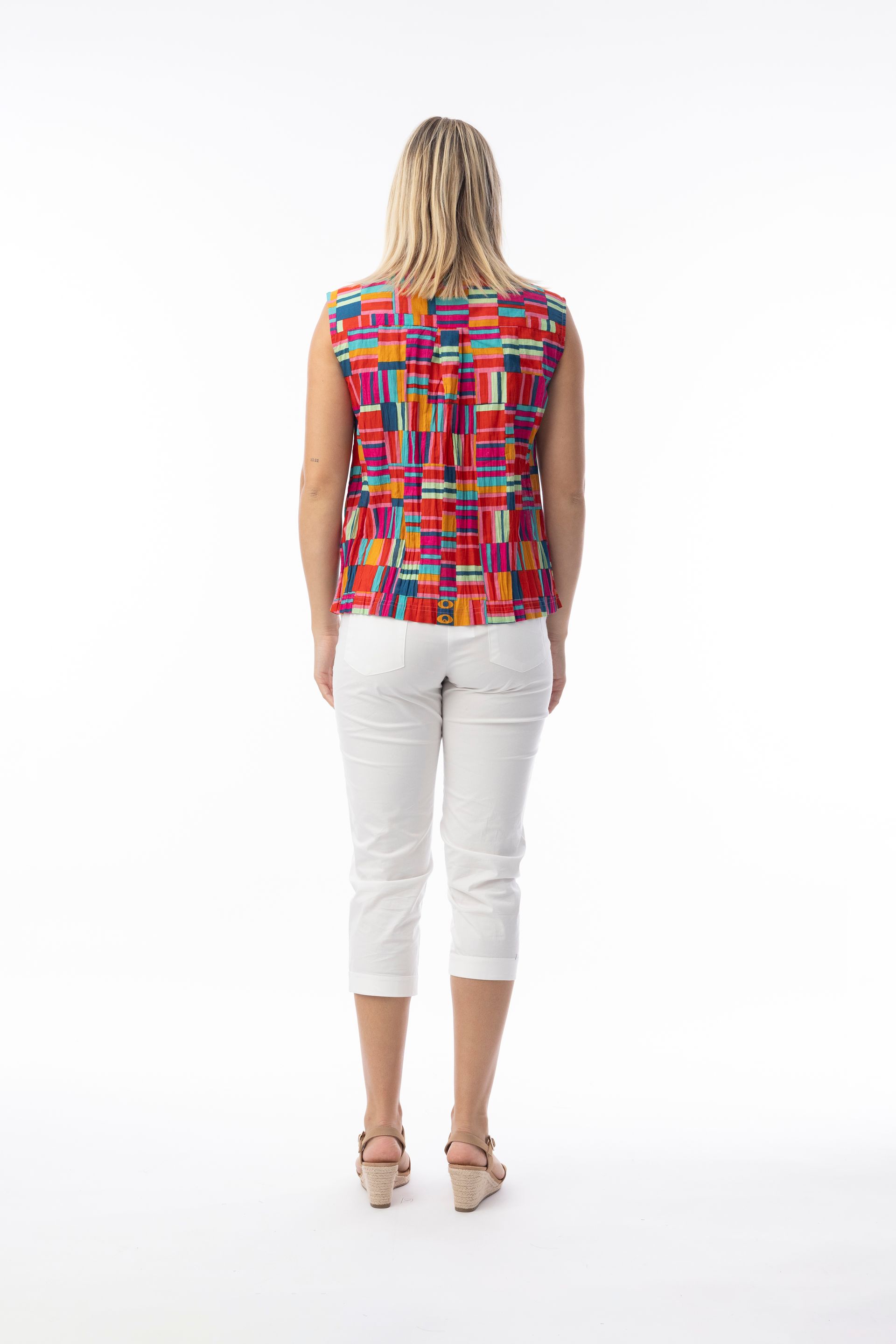 Orientique Peru Cami Collar Print 72563