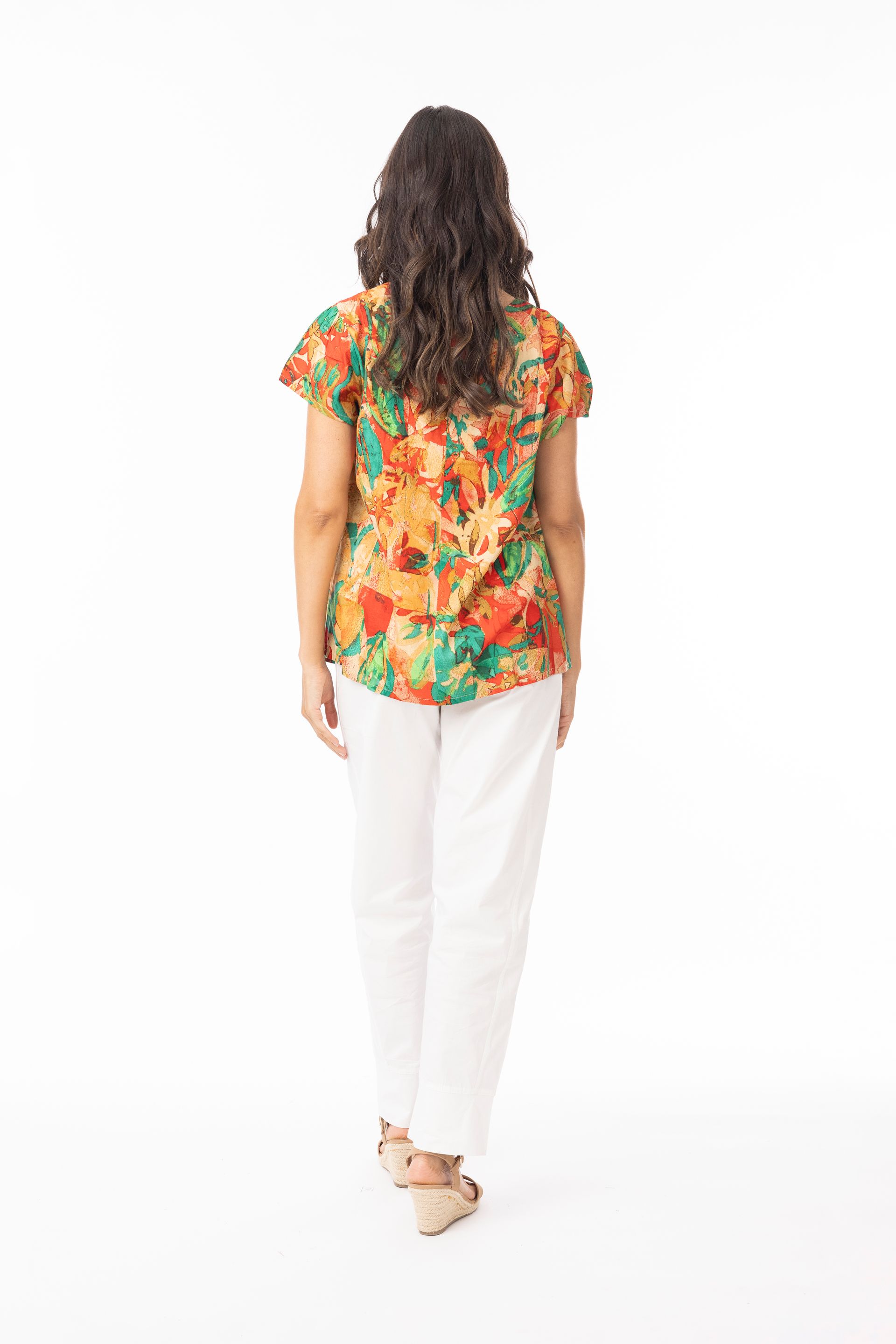 Orientique San Paulo Top Short Sleeve Boxy Print 32453