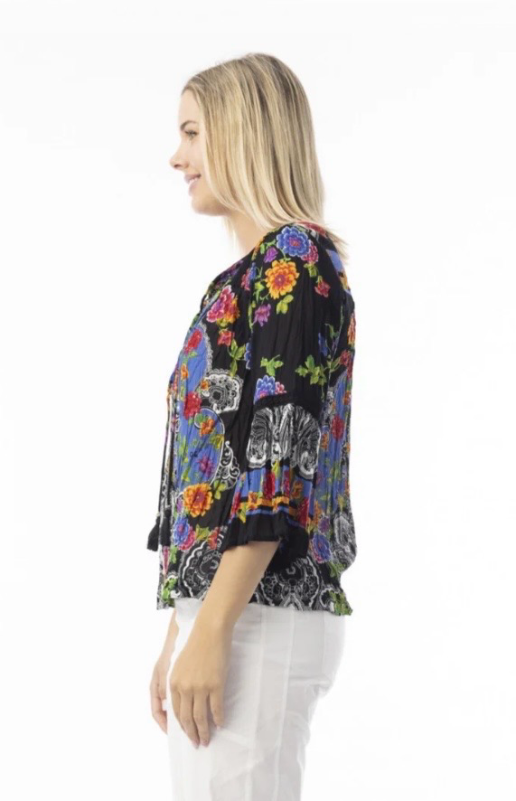 Orientique Boho Tops Shape 1 Paisley Panel Back 82226