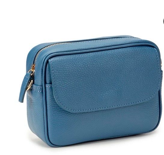 Elie Beaumont Leather Cross Body Town Bag - Denim Blue