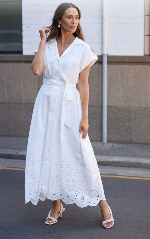 Brave & True Versailles Dress In White Brave & True Versailles Dress In White