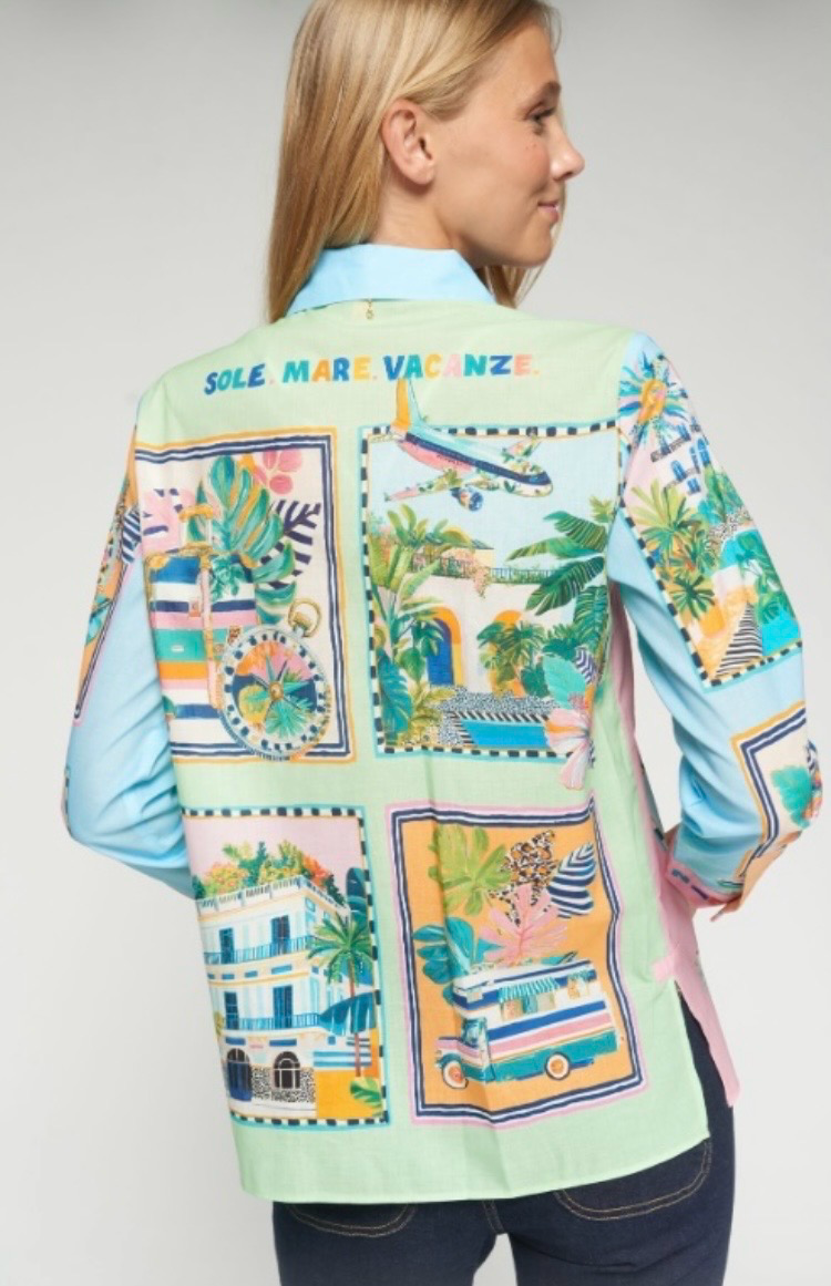 Vilagallo TRAVEL SCENES PRINT SHIRT