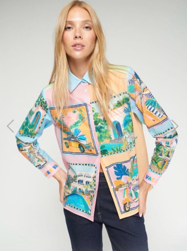 Vilagallo TRAVEL SCENES PRINT SHIRT