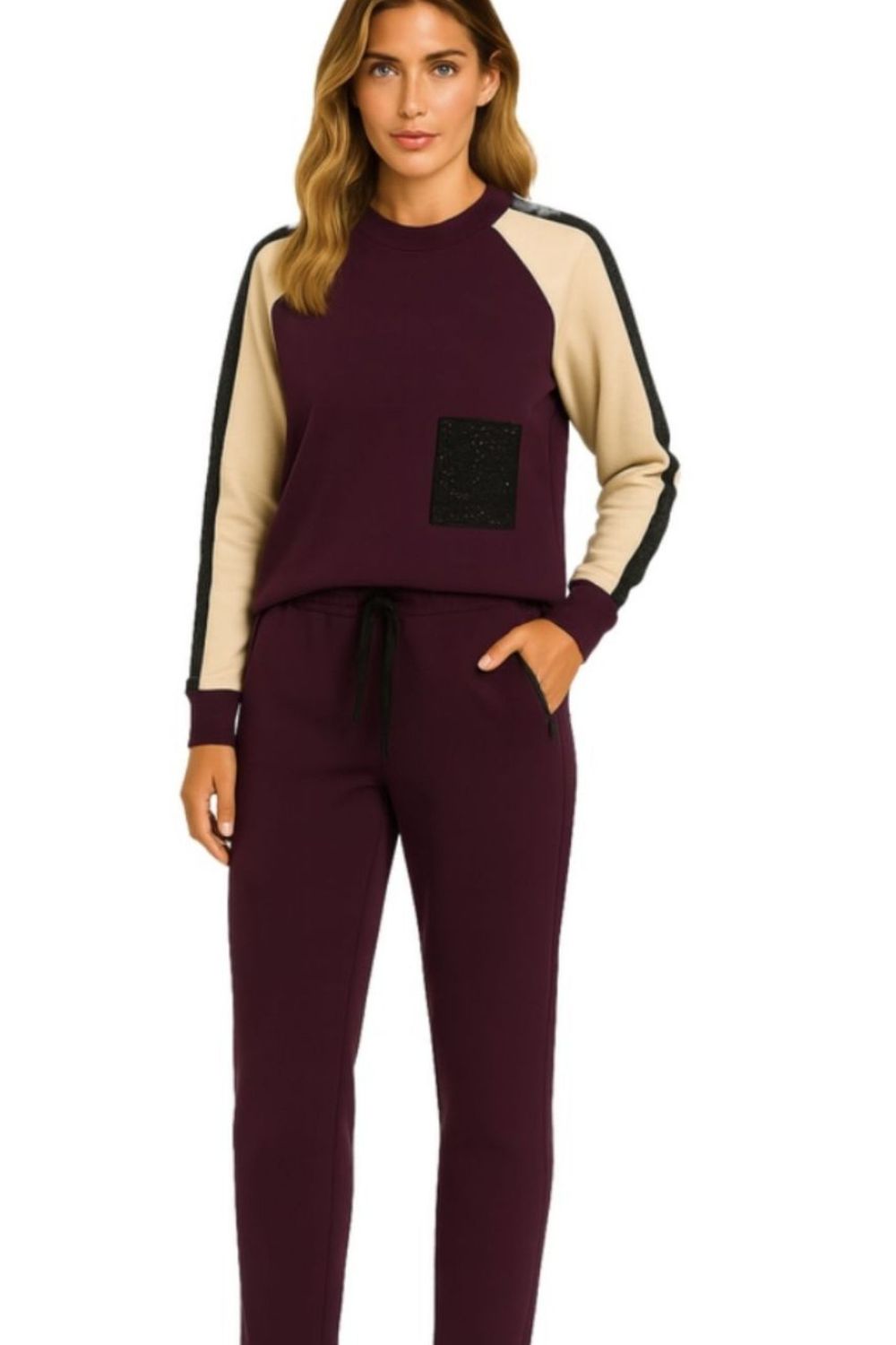Orly 212606 Burgundy Embellished Top