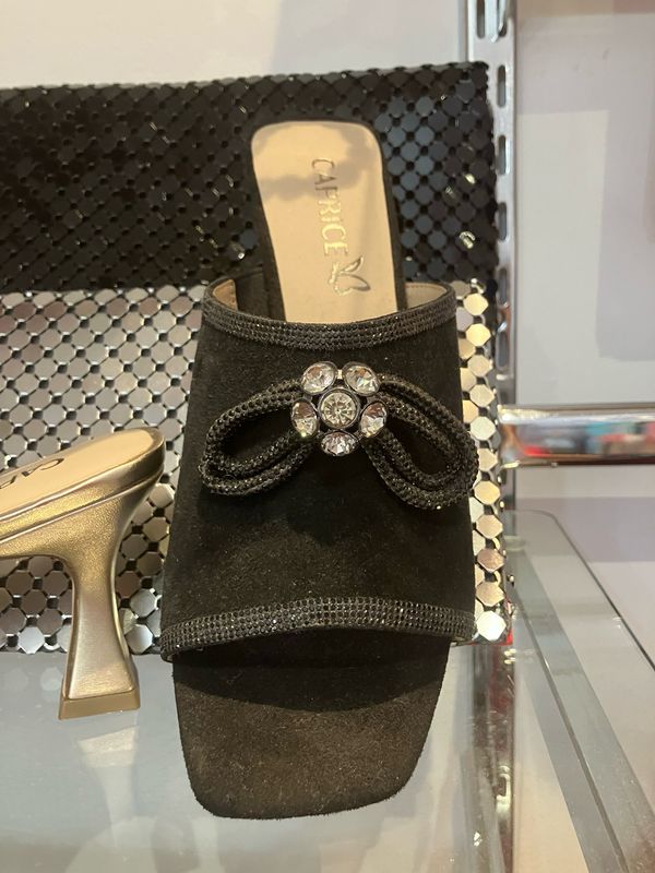 Caprice Embellished Suede Leather Mules Caprice Embellished Suede Leather Mules