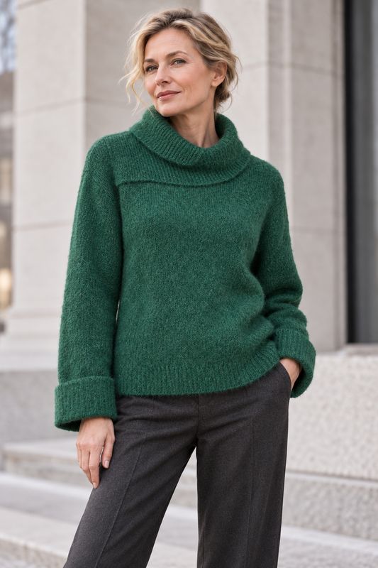 NOEN 84046 Loden Green Knitted Jumper NOEN 84046 Loden Green Knitted Jumper
