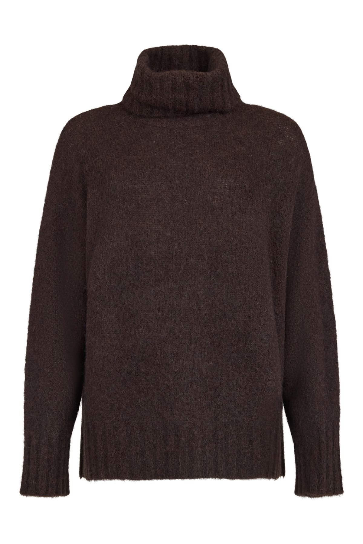 NOEN 84047 Dark Brown Roll Neck Jumper