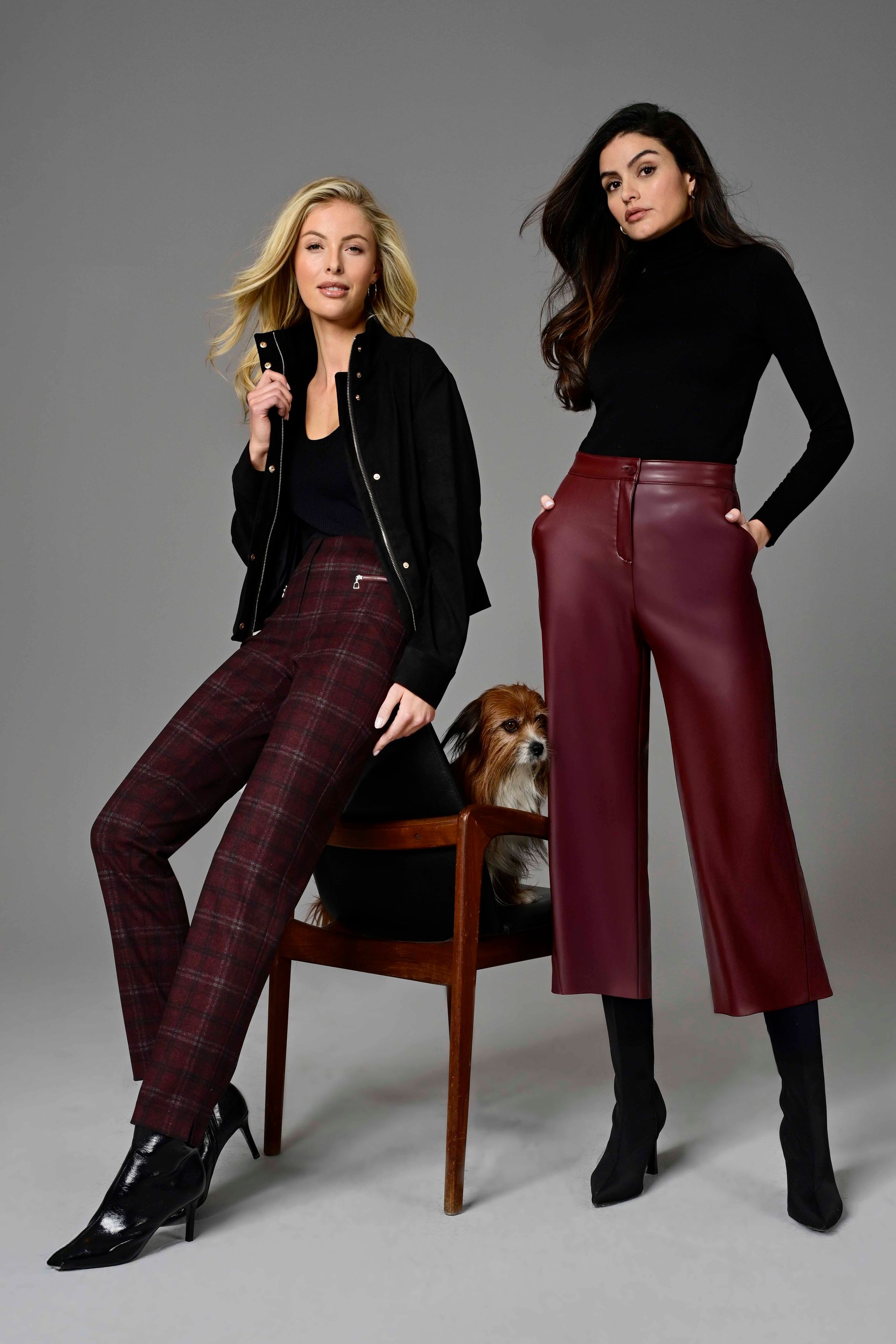 ROBELL TROUSERS BELLA 78 CM RED ( Burgundy Tartan Look)
