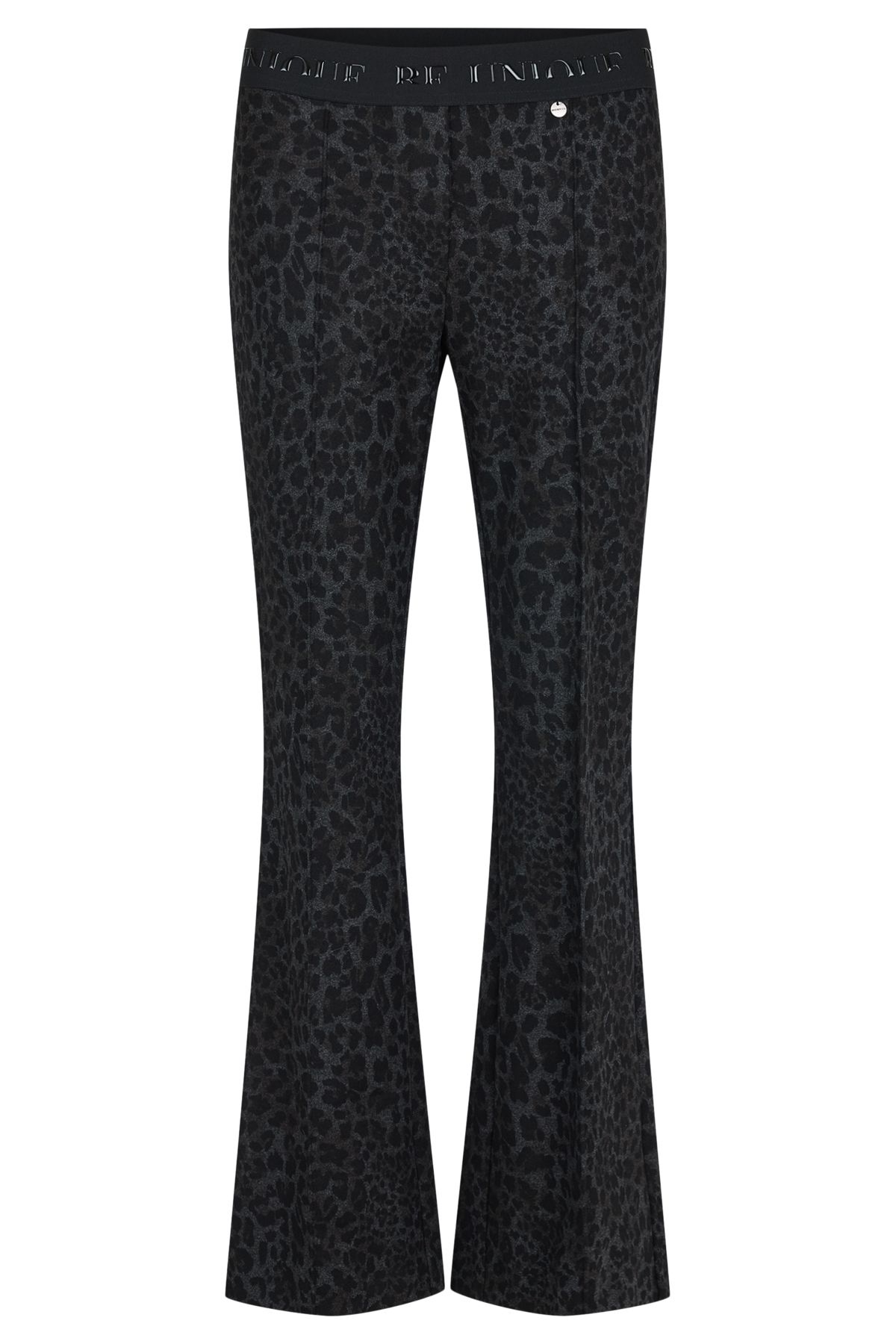 ROBELL 53474 Joella Black Leopard Print Trousers