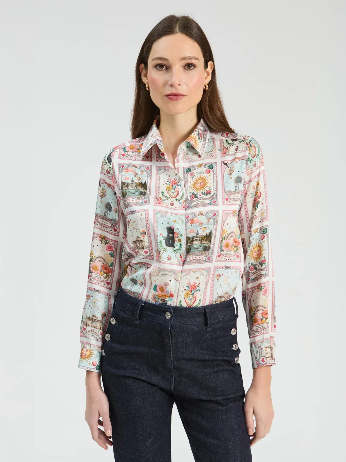 Vilagallo - PRINTED MADRID TWILL SHIRT 33787