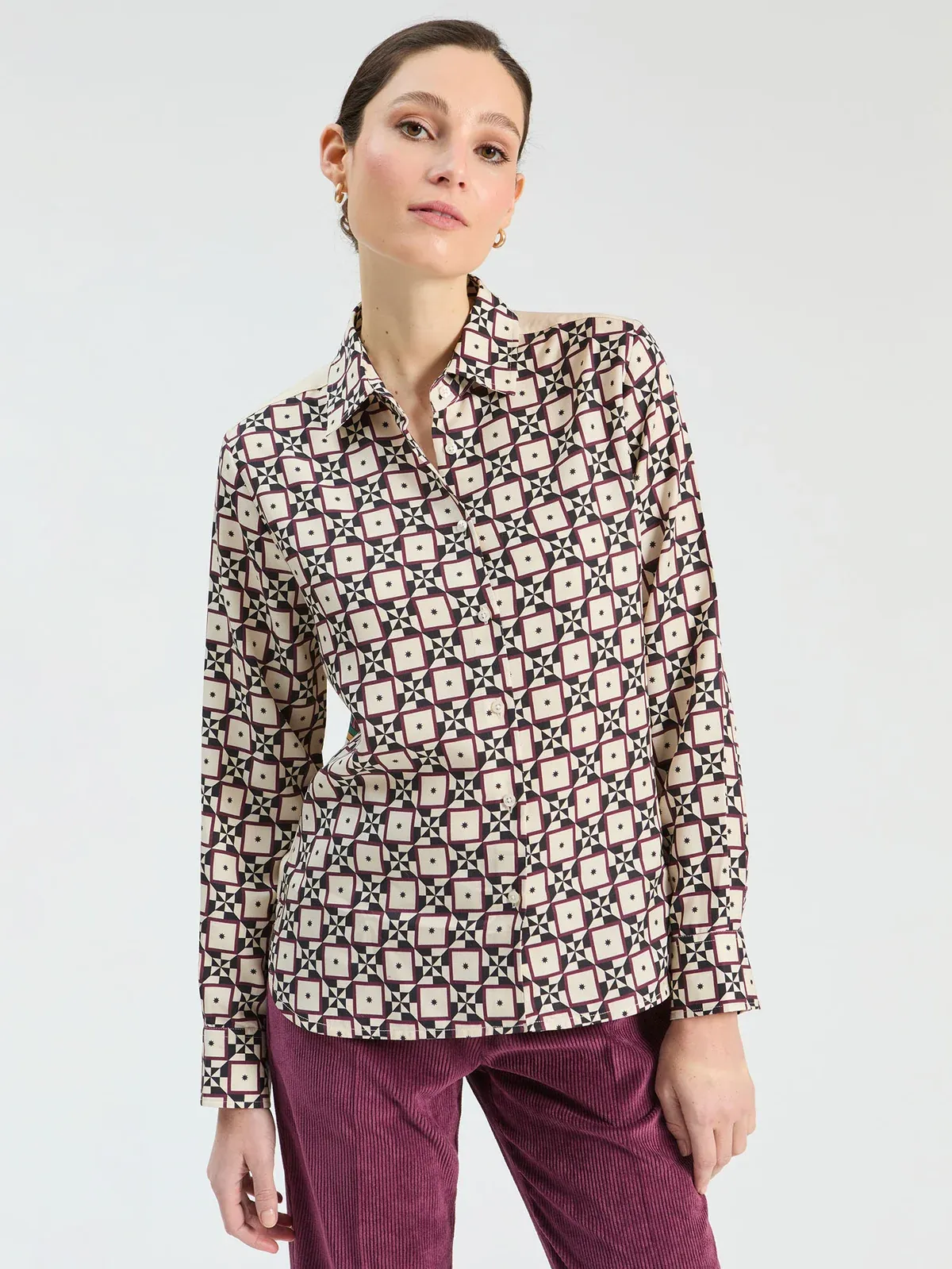 Vilagallo - SHIRT GEOMETRIC SUN PRINT TAROT ILLUSTRATIONS 34093