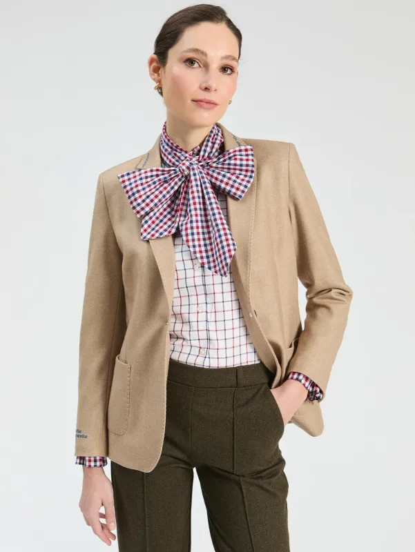 Vilagallo BEIGE HERRINGBONE JACKET 34106