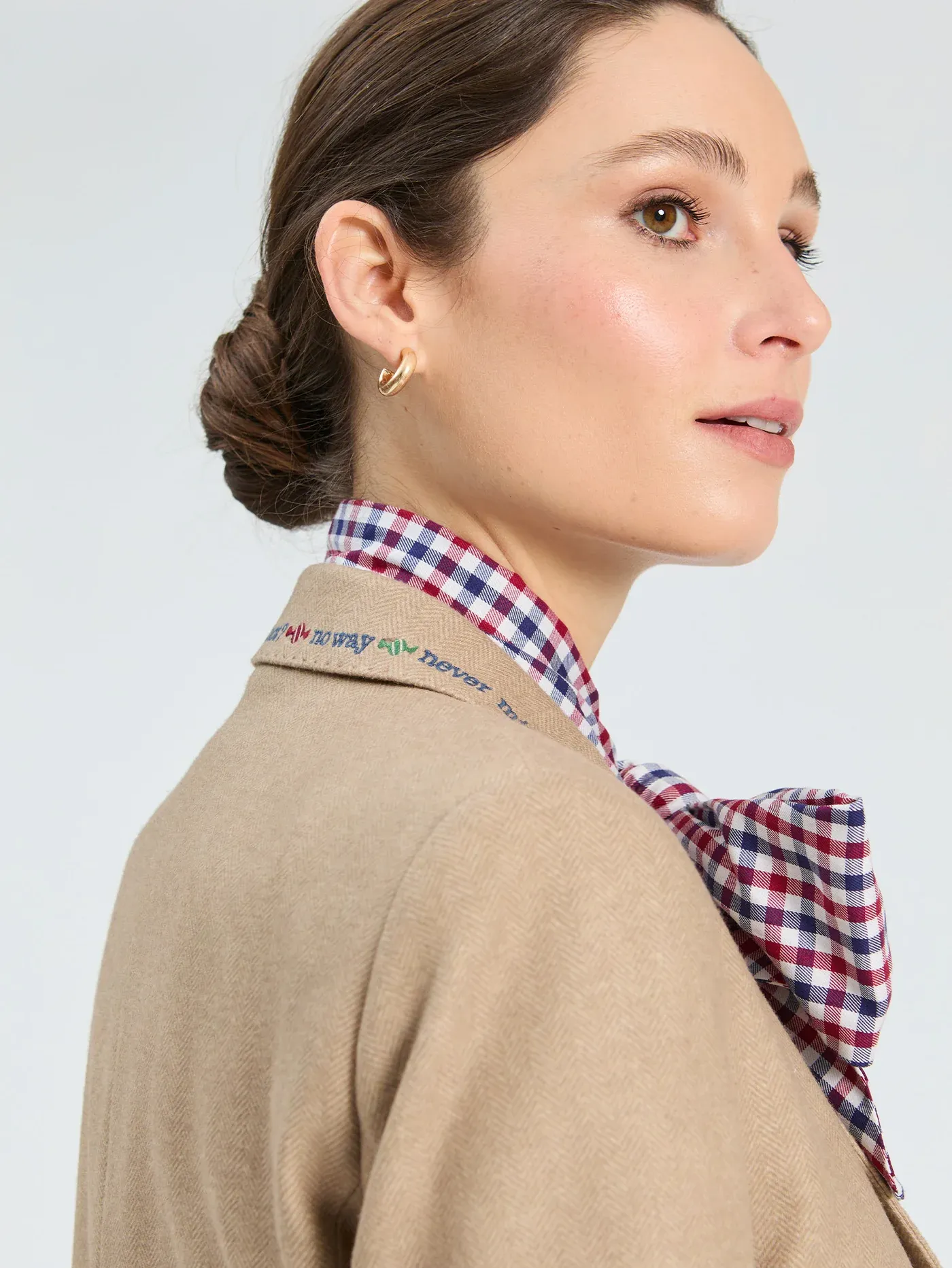 Vilagallo BEIGE HERRINGBONE JACKET 34106