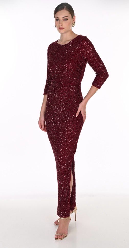 Frank Lyman Cabernet Sequin Evening Dress 269234 Frank Lyman Cabernet Sequin Evening Dress 269234