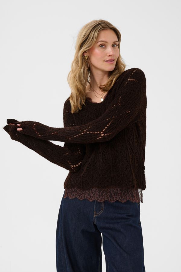 CREAM CRNiso Pullover 10615324 In Mauvewood Pink And In Chocolate Brown CREAM CRNiso Pullover 10615324 In Mauvewood Pink And In Chocolate Brown