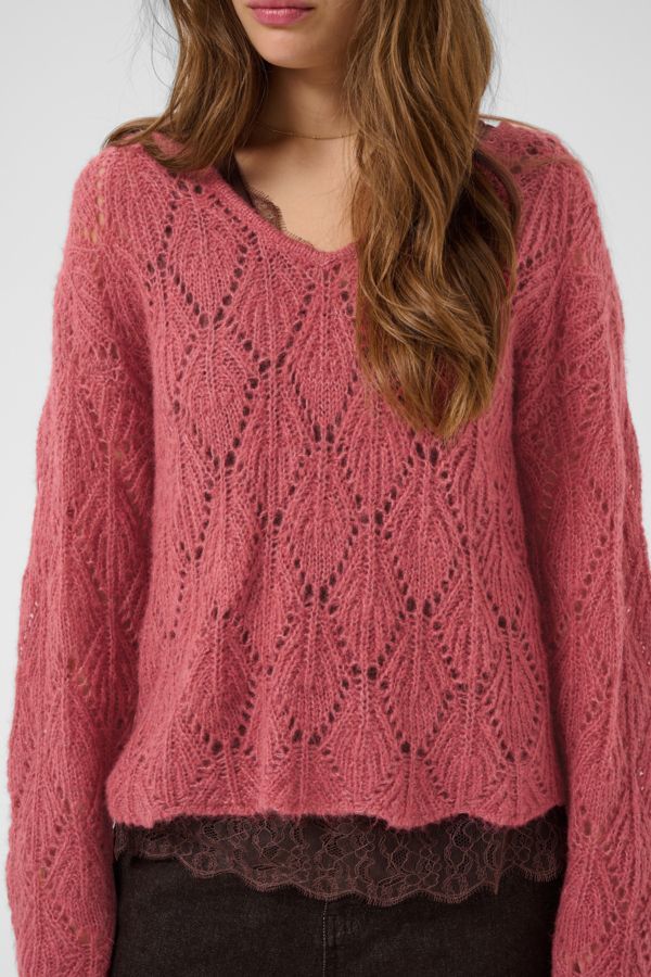 CREAM CRNiso Pullover 10615324 In Mauvewood Pink And In Chocolate Brown