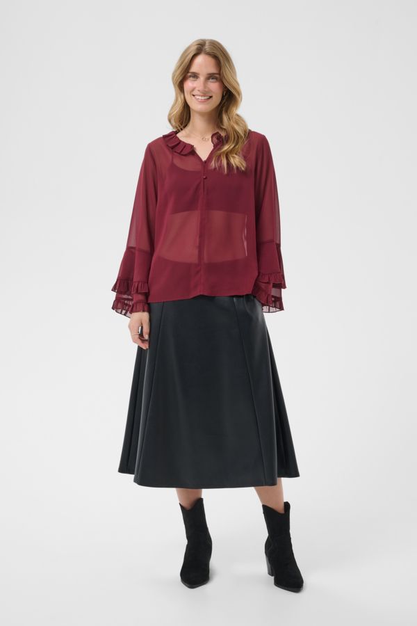 CREAM CRFlouncy blouse 10615646 In Burgundy