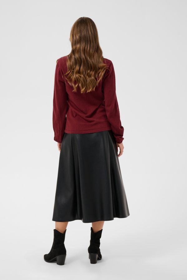 CREAM CRAnva Knit Pullover 10615370 In Burgundy And In Chocolate Brown.