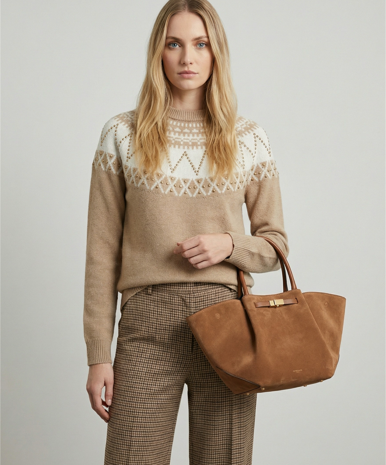 ALLISON 2543 Coconut Milk Fair Isle Jumper ALLISON 2543 Coconut Milk Fair Isle Jumper