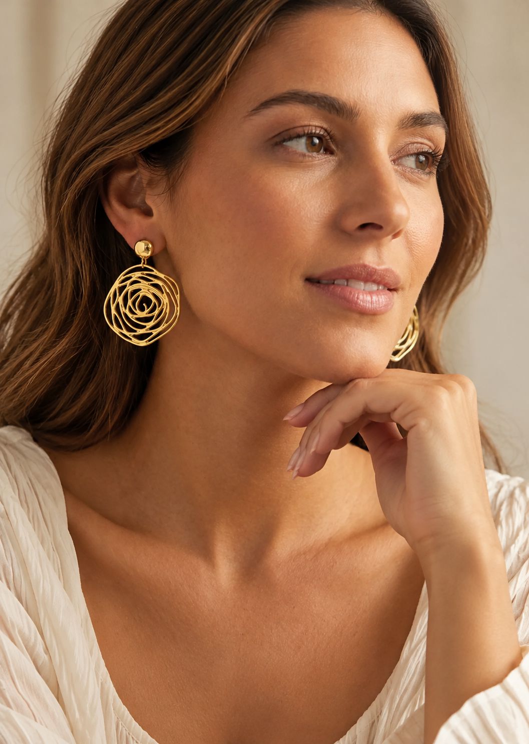 Envy Jewellery Silver Elegant Flower Earrings
