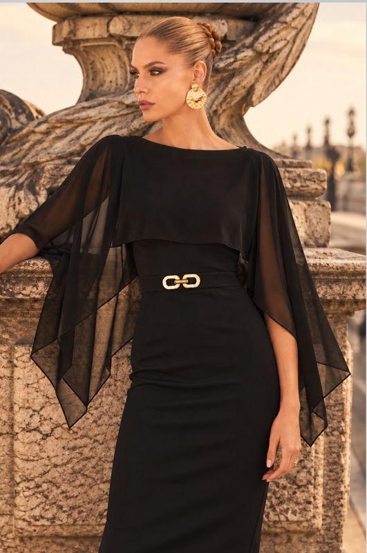 Frank Lyman 259150 Black Shoulder Cover Shawl