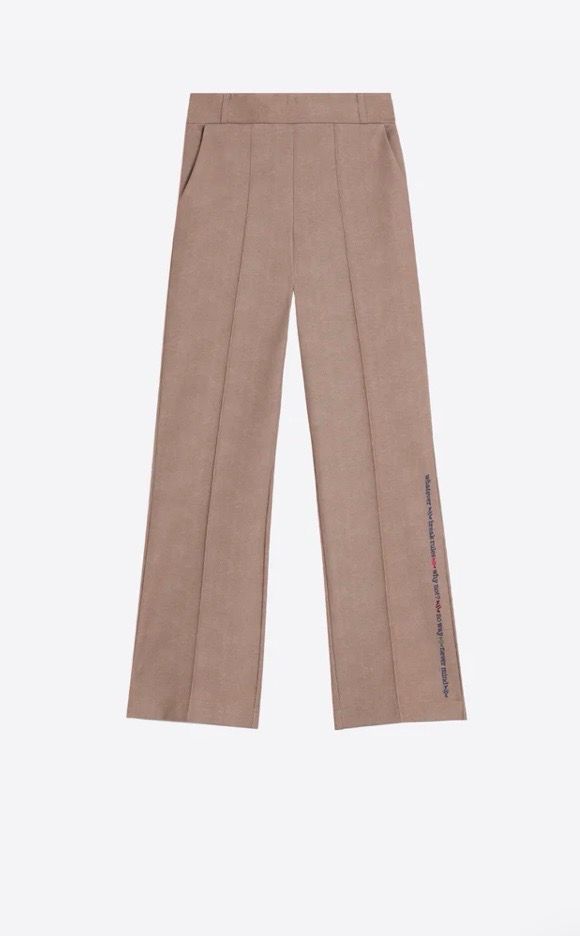 Vilagallo Herringbone Beige Trousers 34105