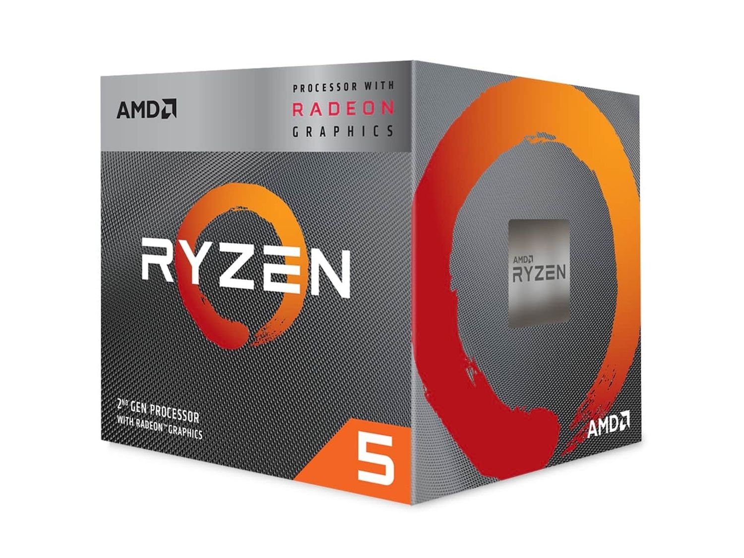 AMD RYZEN 5 3400G  AM4 CPU; 4 Core/8 Threads RX Vega Graphics Cooler in