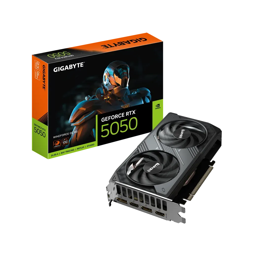 GIGABYTE GeForce RTX 5050 WINDFORCE OC 8G Graphics Card - 8GB GDDR6, 128bit