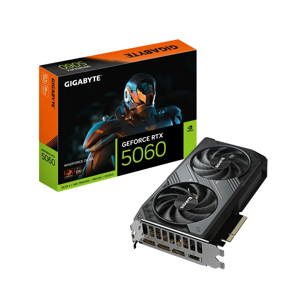 GIGABYTE GeForce RTX 5060 WINDFORCE OC 8G Graphics Card - 8GB GDDR7, 128bit