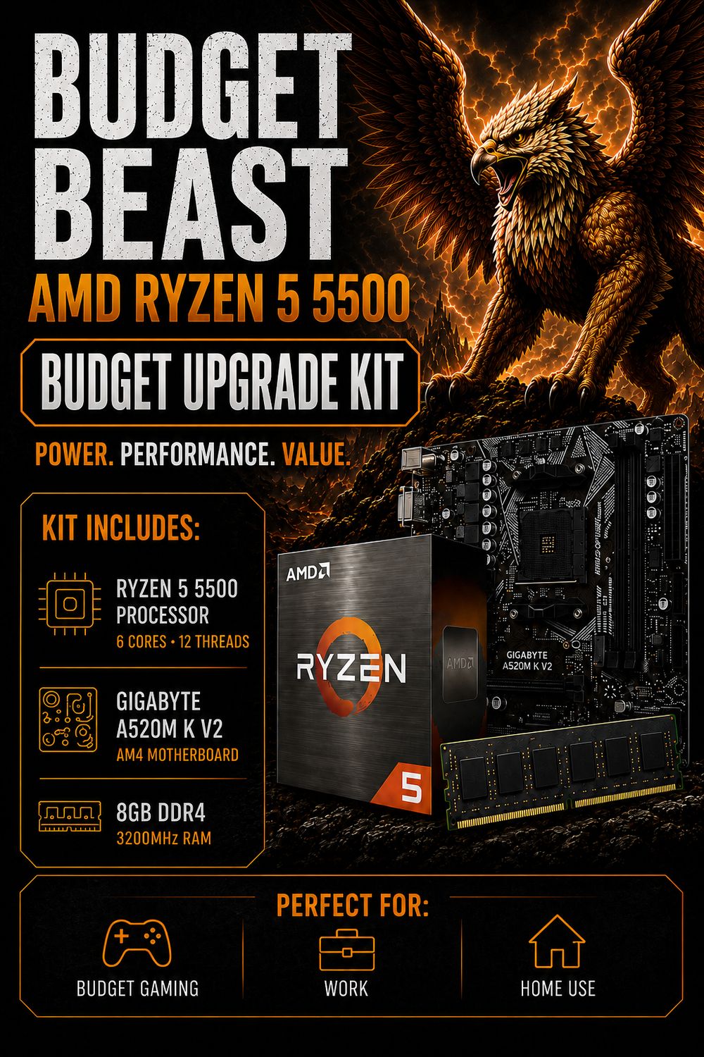 Ryzen 5 5500 Budget beast Upgrade kit