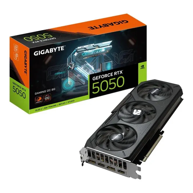 GIGABYTE nVidia GeForce RTX 5050 GAMING OC - 8GB GDDR6; 128-Bit Memory Bus; 2x HDMI; 2x DisplayPort
