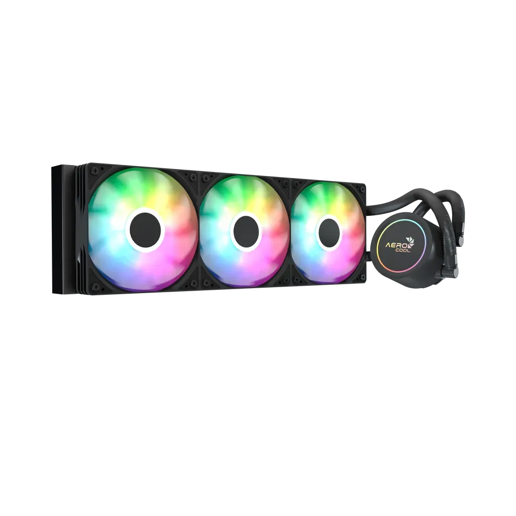 Aerocol Abyss L360 Black - 360mm ARGB Liquid Cooler - Intel LGA1851/LGA1700 - AMD AM4/AM5.
