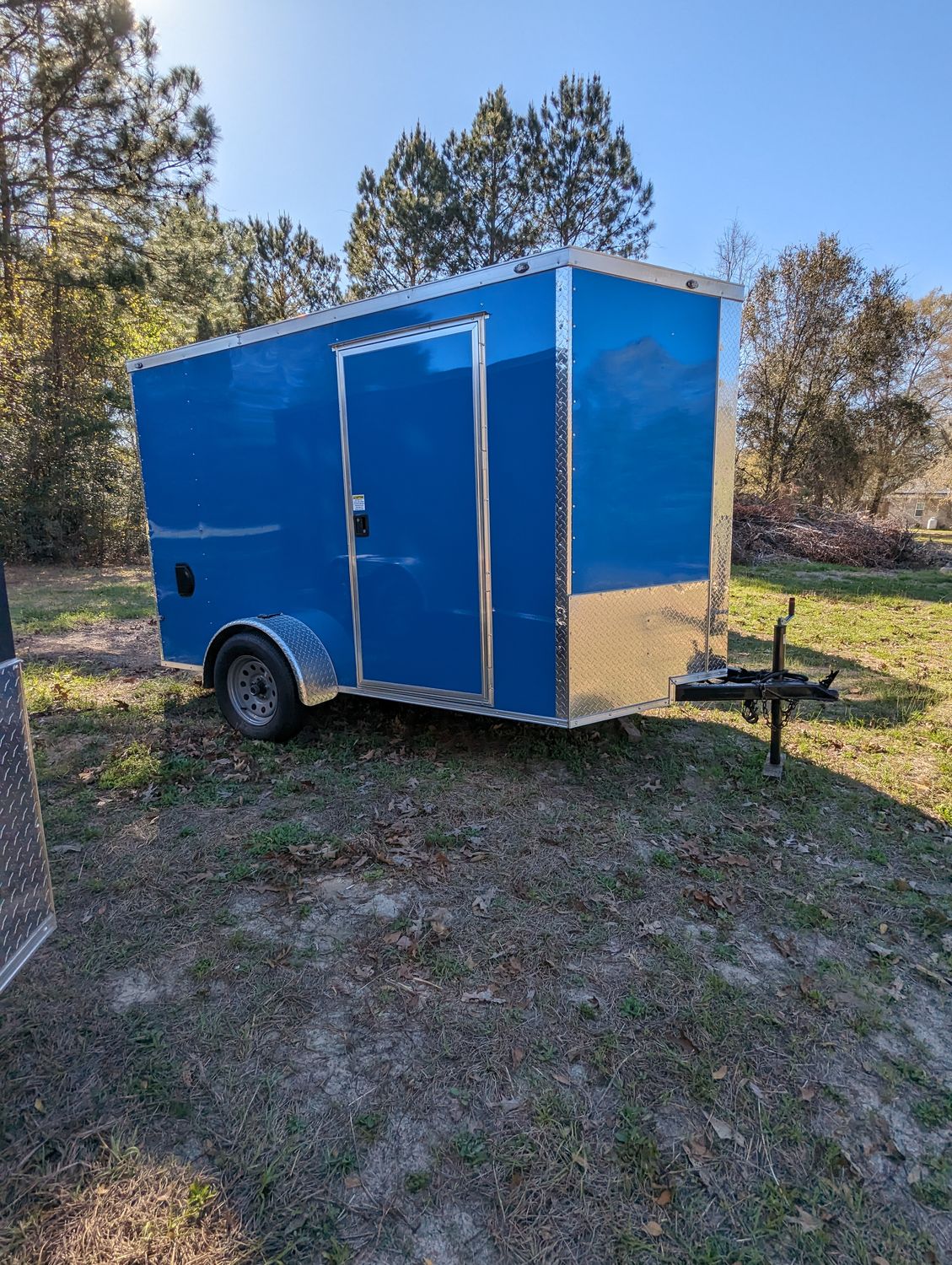 Blue Enclosed Trailer for Sale at Southern Trailers Supply Company