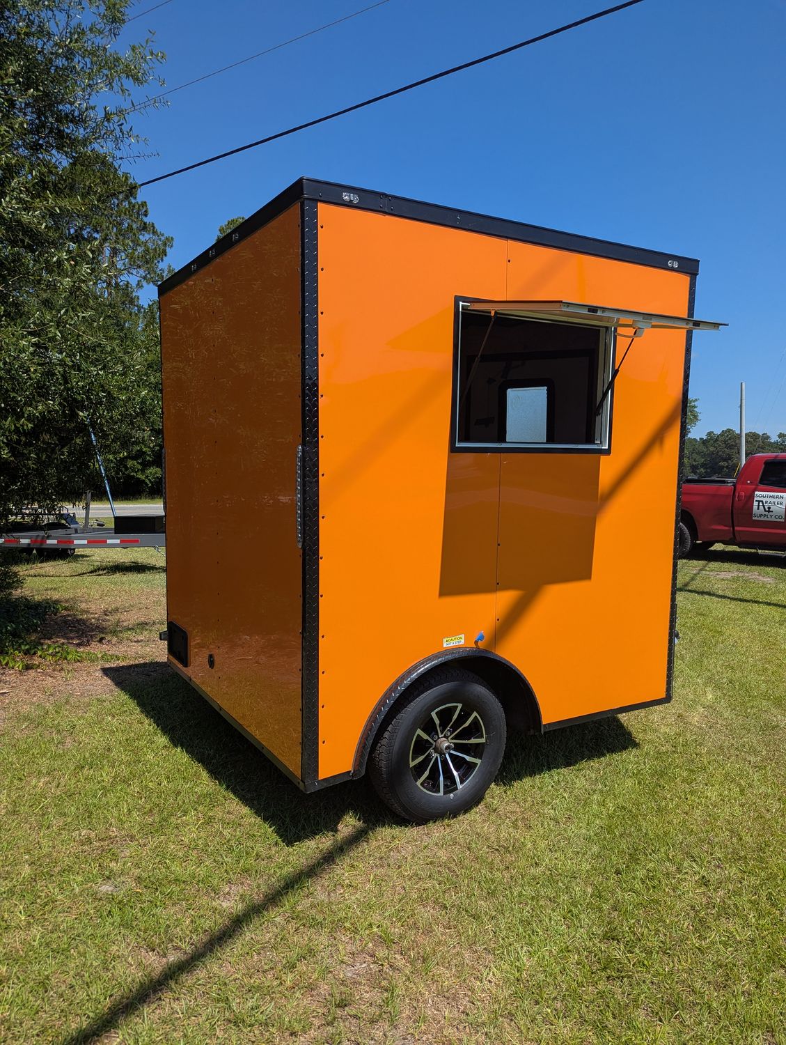 7x7x7 DIY Concession Trailer – Electrical &amp; Serving Window Installed
