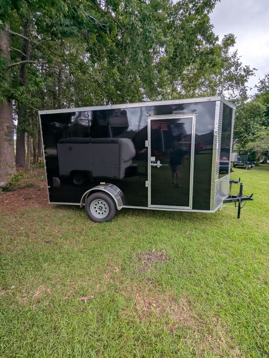 6x12 Single Axle Enclosed Trailer - Black