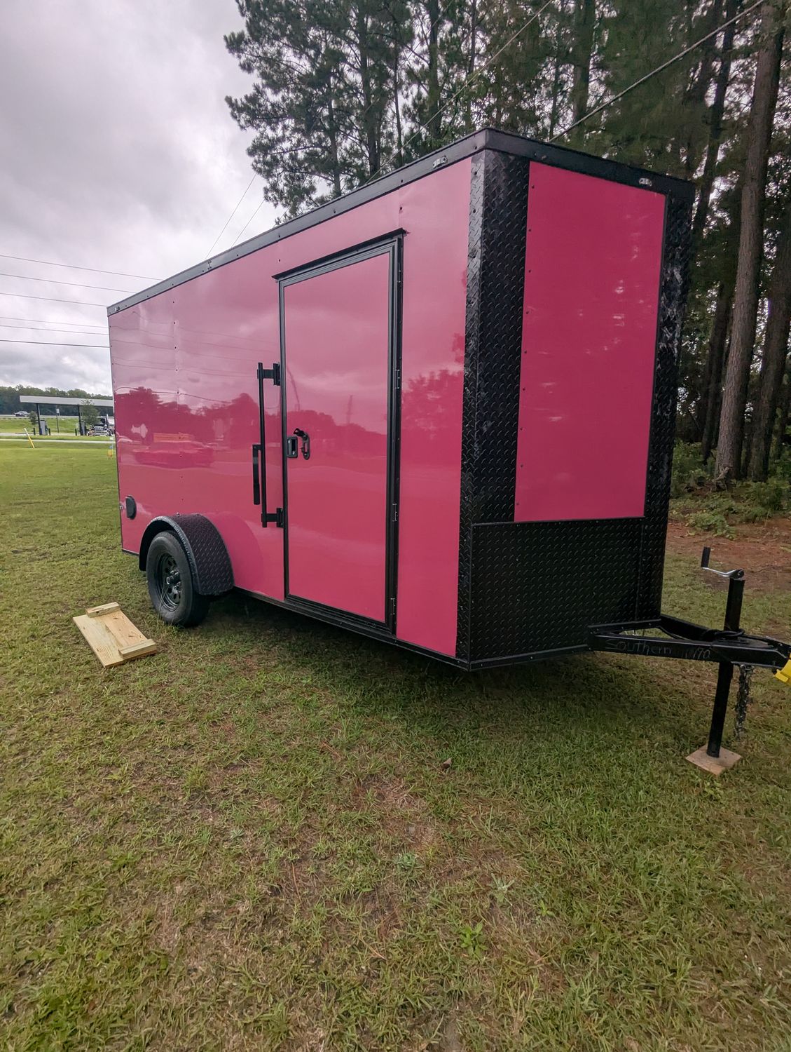 6x12 Single Axle Pink Trailer