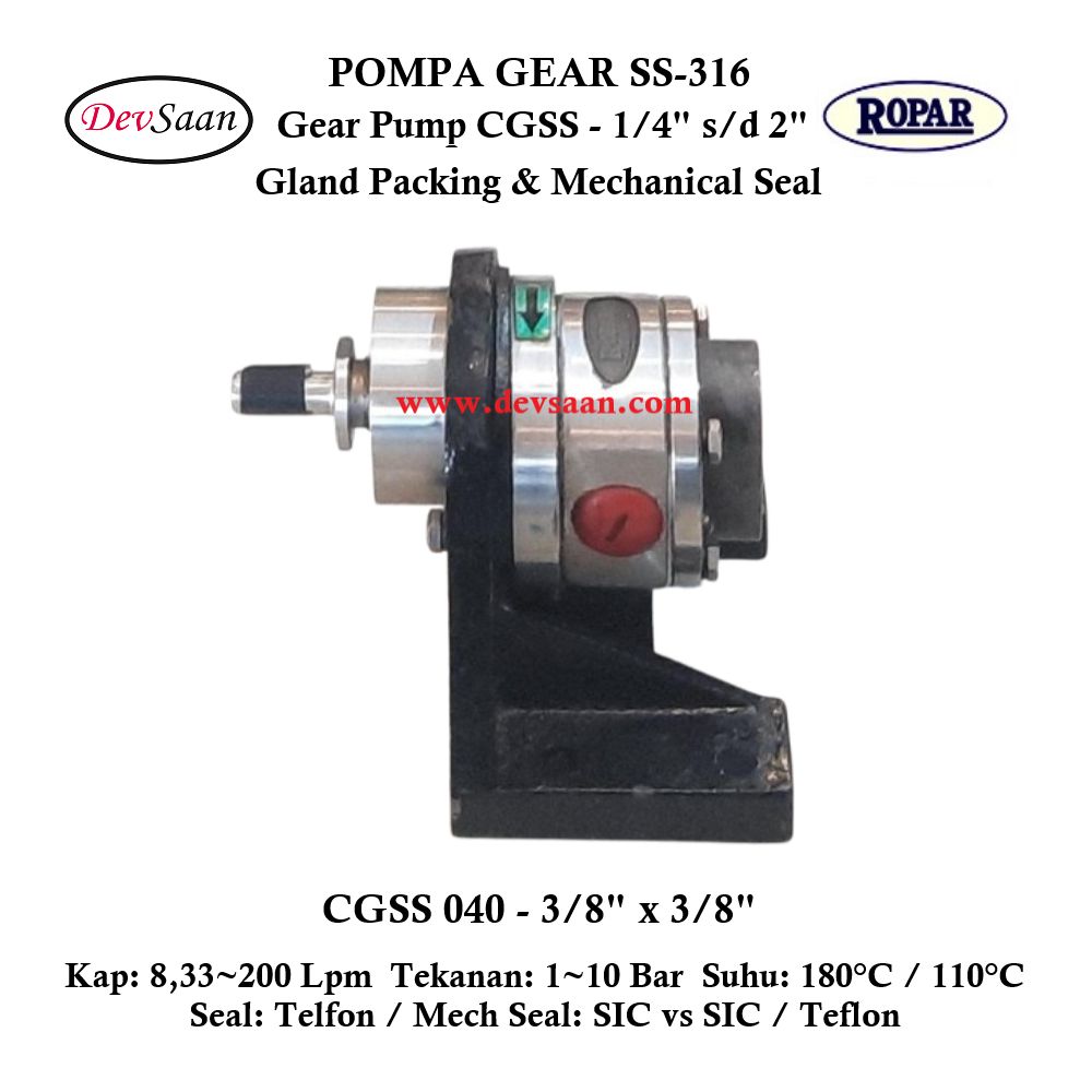 Gear Pump CGSS 040 (GP) Pompa Roda Gigi